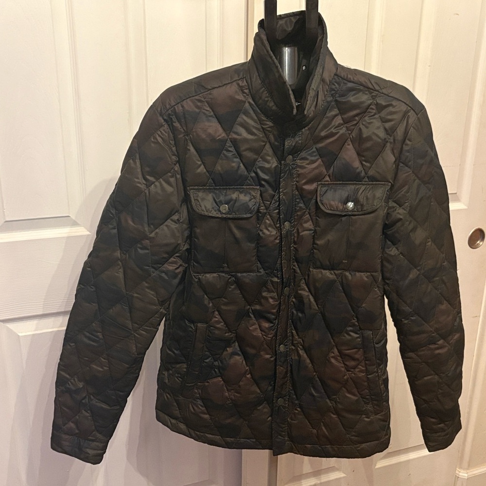 Scotch & Soda Army Camouflage Quilted Puffer Jacke